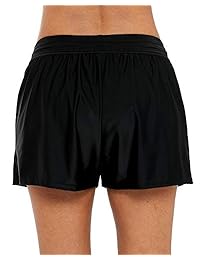 Bañador corto de secado rápido para dama, con cordel de ajuste, parte inferior con braga triangular