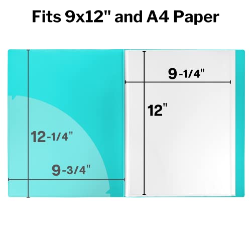 Dunwell Art Portfolio Binder 9x12 Presentation Folder 9 x 12 (Aqua