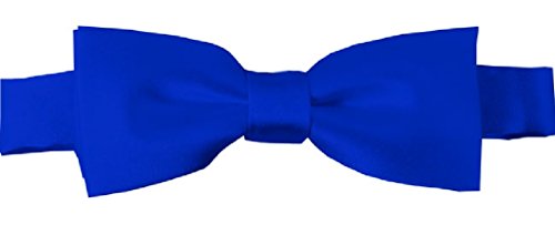 NYFASHION101 Boys' Solid Color Adjustable Pre-Tied Bow Ties, Royal