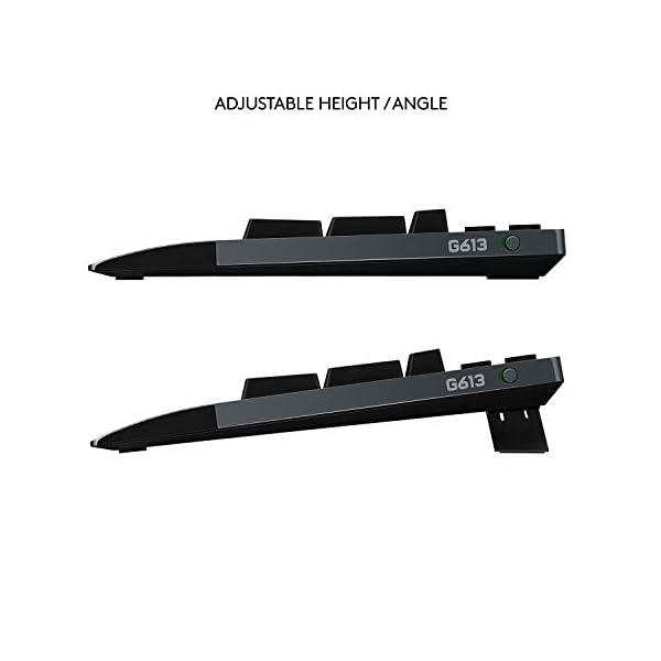 Logitech G613 Wireless Mechanical Gaming Keyboard, LIGHTSPEED Advanced 1ms 2.4GHz and Bluetooth Wireless, Romer-G…