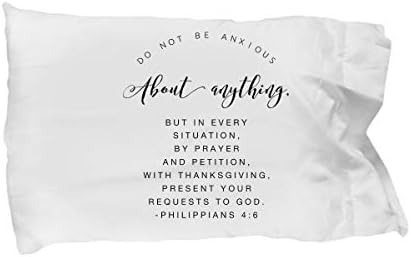Miiyu6Bird Philippians pillow case bible verse quotes do not be anxious about anything philippians super soft pillowcase
