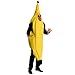 Quesera Men's Banana Deluxe Adult Banana Suit Funny Christmas Adult Costumes, Yellow, S-XL