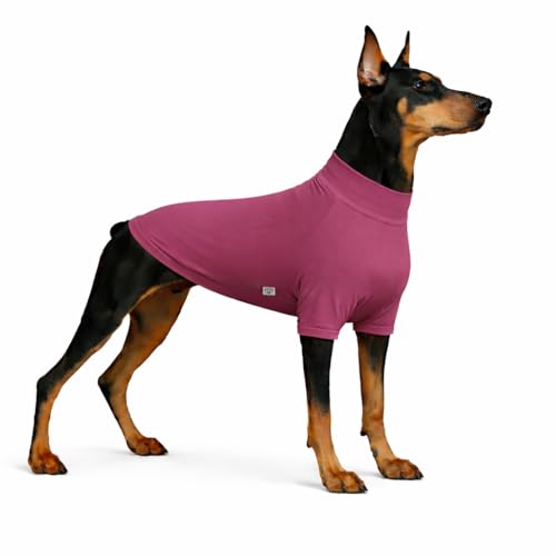 LoveLongLong Spring Summer Cooling Dog T-Shirt with UV Protection and Moisture-Wicking Fabric Blank Color Taro purple 2XL