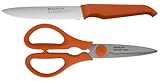 Furi Rachael Ray Gusto-Grip Basics Line 2-Piece Serrated Utility Knife and Kitchen Shears Set