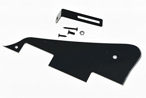 KAISH Black 3 Ply LP Guitar Pickguard with Black Bracket for Epiphone Les Paul