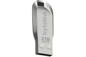 Bytelink 2TB USB Flash Drive, USB 3.0, Compatible with Multiple Devices, Water Resistant (Grey)