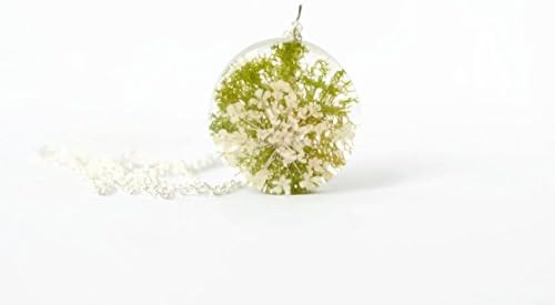 Real moss necklace, real flower necklace