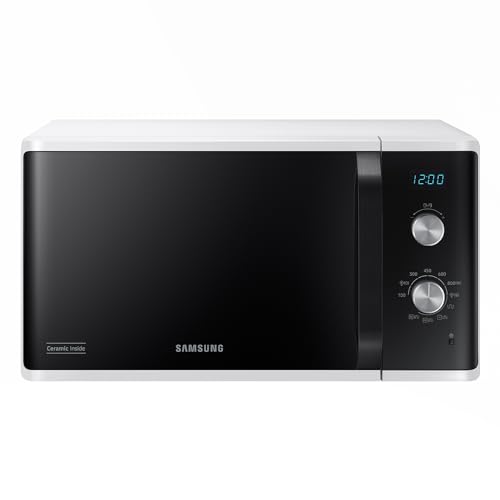 Samsung Forno a Microonde Grill, a libera installazione, Dual Dial MG23K3614AW/ET, Cottura Croccante, AutoDefrost, Microonde + Grill 800 W + 1100 W, 23 L, 49l x 27,5h x 39p cm, Bianco