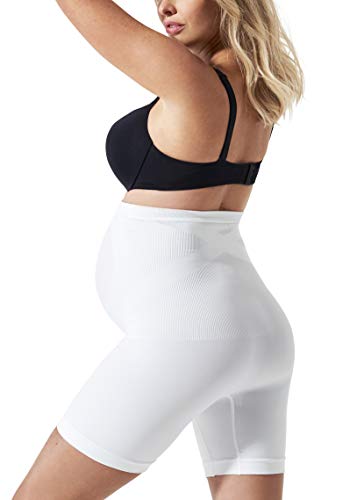 BLANQI Everyday Maternity Belly Support Girlshort (Winter White, Medium)