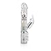 CalExotics Waterproof Jack Rabbit – Rabbit Vibrator With Rotating Shaft – Vibe Sex Toys for Couples – Adult Clitoral & G Spot Massager – Clear