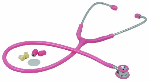 Veridian 05-10710 Pinnacle Series Stainless Steel Infant Stethoscope, Pink
