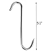 TIHOOD 2pcs Stainless Steel Duck Hooks + 3pcs S-Hooks for Bacon Hams Meat Processing Butcher Hook Hanging Drying BBQ Grill Cooking Smoker Hook Tool