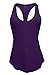 Cabales Women's Flowy Racerback Tank Top Ladies Yoga Fitness Racerback Shirt,Dark Purple,Medium