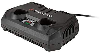 Parkside PDSLG 12 A1 Dual Battery Charger for Parkside 12 V Batteries - Charges 2 Batteries at a time - Even with Different Capacity - Auto Off Charging Comes with UK Plug
