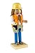Clever Creations Construction Worker 10 Inch Traditional Wooden Nutcracker, Festive Christmas Décor for Shelves and Tables