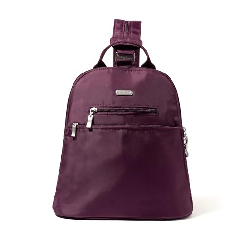 Baggallini Damen Essentieller Essential wandelbarer Rucksack – 27,9 x 30,5 cm, Kleiner Reiserucksack mit RFID-Schutz, Mulberry, Einheitsgröße
