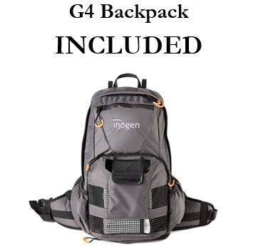 Inogen One G4 Airline Power Bundle - 8 Cell Battery, External Charger, Backpack, and Airline Priority Tag Identifier