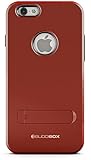 iPhone 6s Case, BUDDIBOX [Shield] Slim Dual Layer Protective Case with Kickstand for Apple iPhone 6 and 6s, (Red)