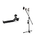 YTYKINOY Black Headphone Headset Tambourine Holder Hanger Clip Stand for Microphone/Musical Stand