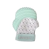 Munch Mitt Pastels Specialty Collection- Original Silicone Teether Mitten- Like Teething Toys or Teething Ring Provides Self-Soothing Fun- Ideal Baby Shower Gift with Handy Travel Bag - Mint Green
