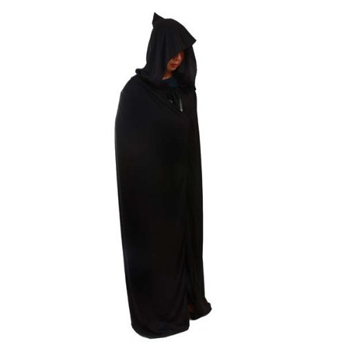 HuaYang Black Death Bleach Hoody Cloak Devil Long Cape for Halloween Costume Theater Prop(Overseas shipping, 17-22 days delivery)