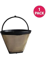 Think Crucial Replacement for Krups Gold Tone Cone Coffee Filter, Fits KM720D50, KT720D50, Crystal Aroma 144, 253, 398, 458, 466, 467 and 487