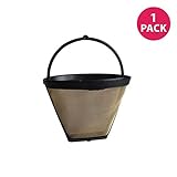 KRUPS F0494210 Gold Tone Permanent Filter, Black