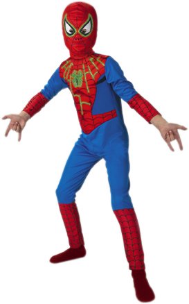 Child's Glow-in-the-Dark Spider-Man Costume Size: Large 7-10