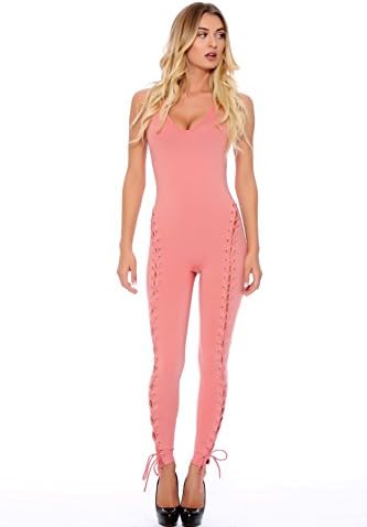 Lace Up Catsuit Jumpsuit (Small)