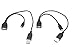 2Pack USB Type Female to Micro USB Male Host OTG with Micro USB Female Provide External Power Supply Y Cable