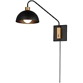 Maxim Lighting 10021BKNAB Thelonious - 1 Light Wall Sconce-15.4 Inches Tall and 8.75 Inches Wide