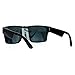KUSH Sunglasses Square Retangular Matte Black Frame Super Dark Black Lens