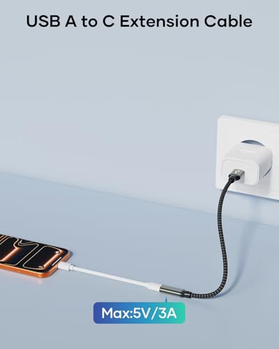 layajia Adaptador USB Tipo C a USB 3.0, Cable OTG Tipo-C Macho a USB Hembra Convertidor Compatible con iPhone 17/16/15 Pro MAX, iPad Mini/Pro, MacBook Pro/Air, Samsung Galaxy S25-0,5m