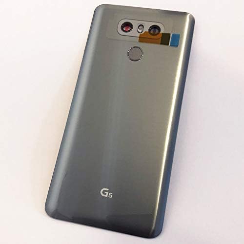 Battery Door Back Cover with Fingerprint Flex Sensor + Camera Glass Lens Cover Fix Replacement Repair Parts for LG G6 H870, LS993, H872, H871, VS988 (Marine Blue)