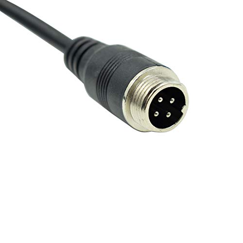 Hxchen 5M/16FT Car 4-Pin Aviation Video Extension Cable for CCTV Rearview Camera Truck Trailer Camper Bus Motorhome Vehicle Backup Monitor Waterproof Shockproof System - (1 Pc)