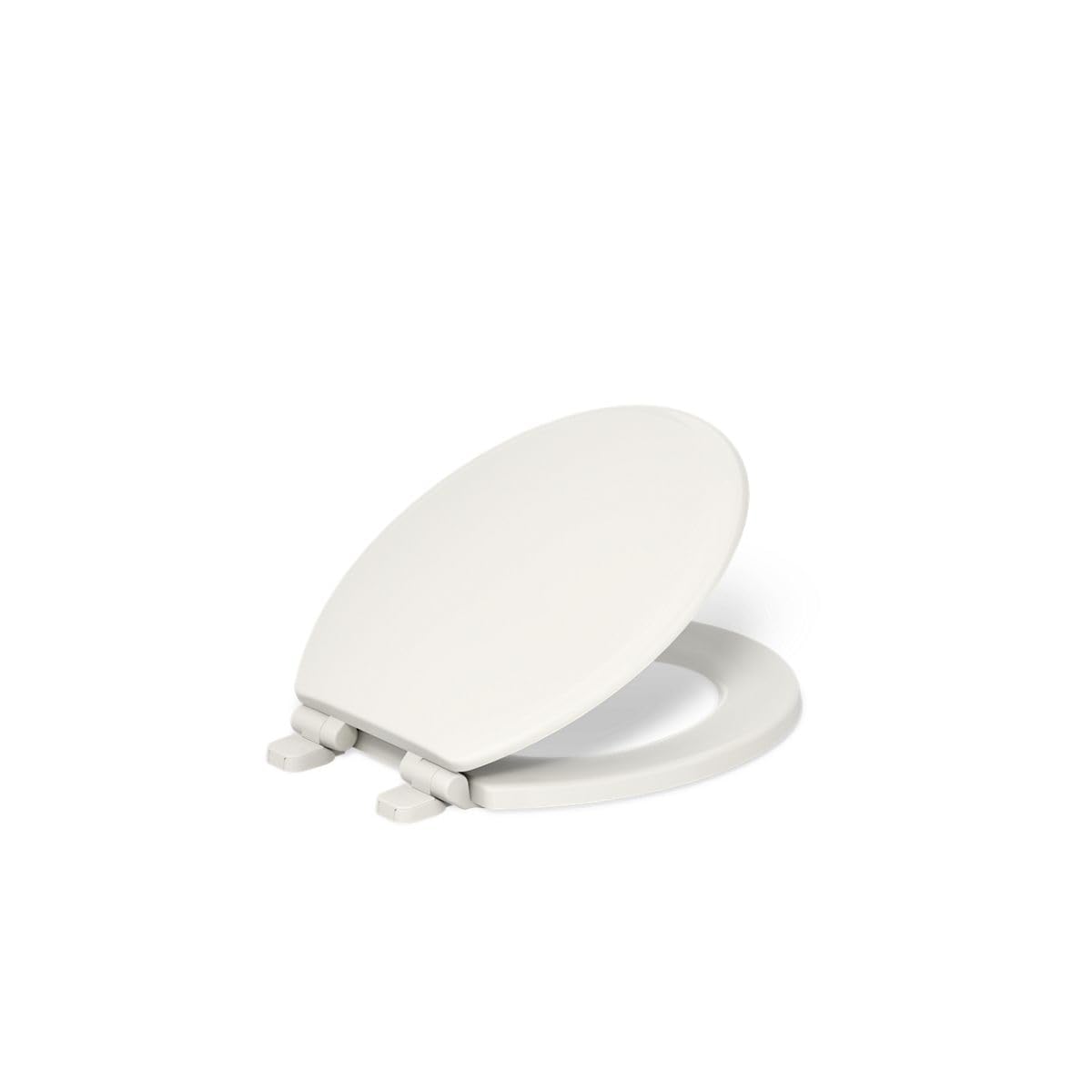 Photo 1 of " KOHLER 20455-96 Ridgewood Round Soft Close Toilet Seat, Quiet-Close, Wood Toilet Seat, Home Essentials, Biscuit"