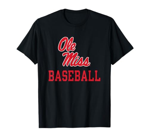 Mississippi Ole Miss Rebels Baseball Icon Logo T-Shirt