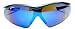 JiMarti Sunglasses TR22 Sport Wrap TR90 Unbreakable (Gunmetal grey & Blue)