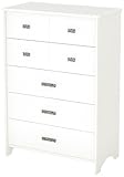 South Shore Tiara Collection 5-Drawer Chest, Pure White