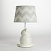 Lolli Living Owl Lamp Base w/ Seaglass Grey Zig Zag Shade