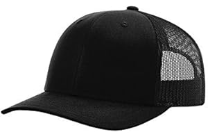 B WEAR SPORTSWEAR RICHARDSON Plain 112 Trucker Cap (Charcoal/Black)