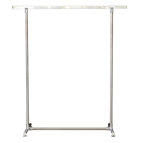 KARMAS PRODUCT Heavy Duty Stainless Steel Clothing Garment Rack Single Rail Free Standing Hanging Rack,Aluminium Alloy