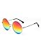 GEELOOK Round Sunglasses for Women Men Classic Oversized Circle Mirrored Hippie Hipster Polarized Sunglasses Metal Frame Multicoloured Lens