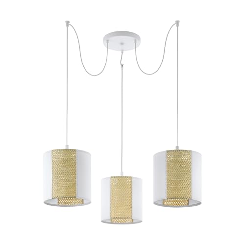 EGLO pendant light Arnhem, 3-light hanging lamp Vintage, Boho, Hygge, steel