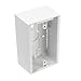 Leviton 42777-1WA Surface Mount Backbox, Single Gang, White, 1.89" primary