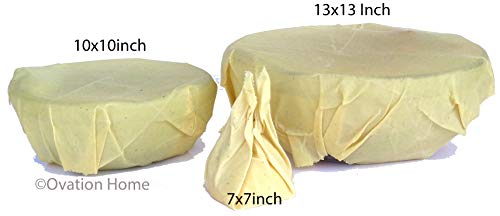 image for BEESWAX FOOD WRAPS NO DYES - PREMIUM GRADE, Reusable, Sustainable, Org