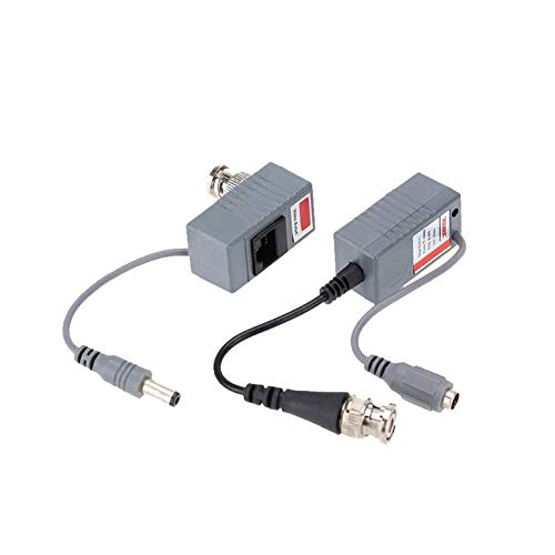 Practical CCTV Coax BNC Video DC Power RCA Audio Balun Transceiver to CAT5e 6 Balun with BNC RCA and Male DC Plug