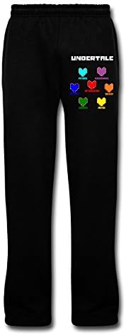 PGxln Men's Undertale Colorful Hearts Soul Running Pants Color Black Size L