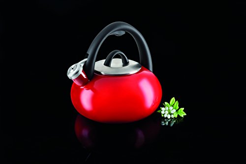 Calphalon Enamel Tea Kettle, 2 quart, Red 2 Calphalon Enamel Tea Kettle, 2 quart, Red - Image 3