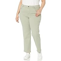 Gloria Vanderbilt Women's Amanda Classic High Rise Tapered Jean, Frosted Glass, 14 Long